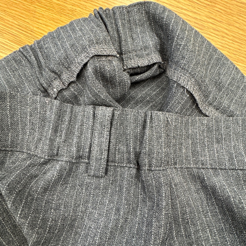 ASOS Design Women's Gray Pinstripe High Rise Wide Leg Trousers Size 6 - Picture 8 of 8